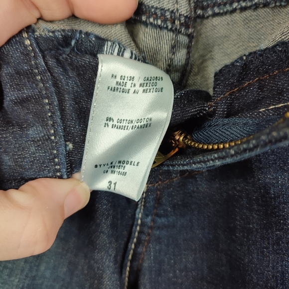 Guess Dark Wash Cuff Hem Boyfriend Denim Jeans 31 Coastal Cottage Mom - Picture 11 of 11